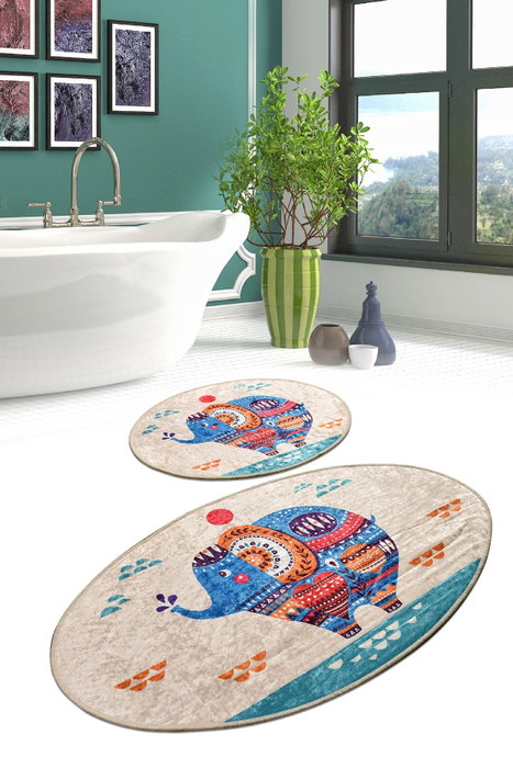 Mijölnir Juego de alfombras de baño Etnic Multicolor Mijölnir Juego de alfombras de baño Etnic Multicolor